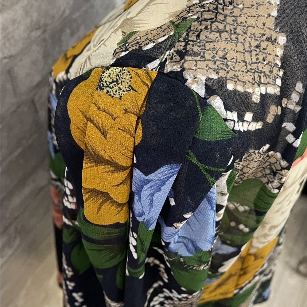 CAbi Snake Charmer Floral Semi Sheer Top - Picture 7 of 11